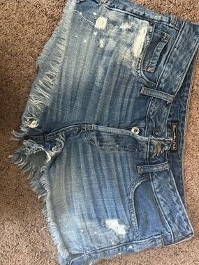 Abercrombie & Fitch Distressed Blue Denim Jean Shorts
